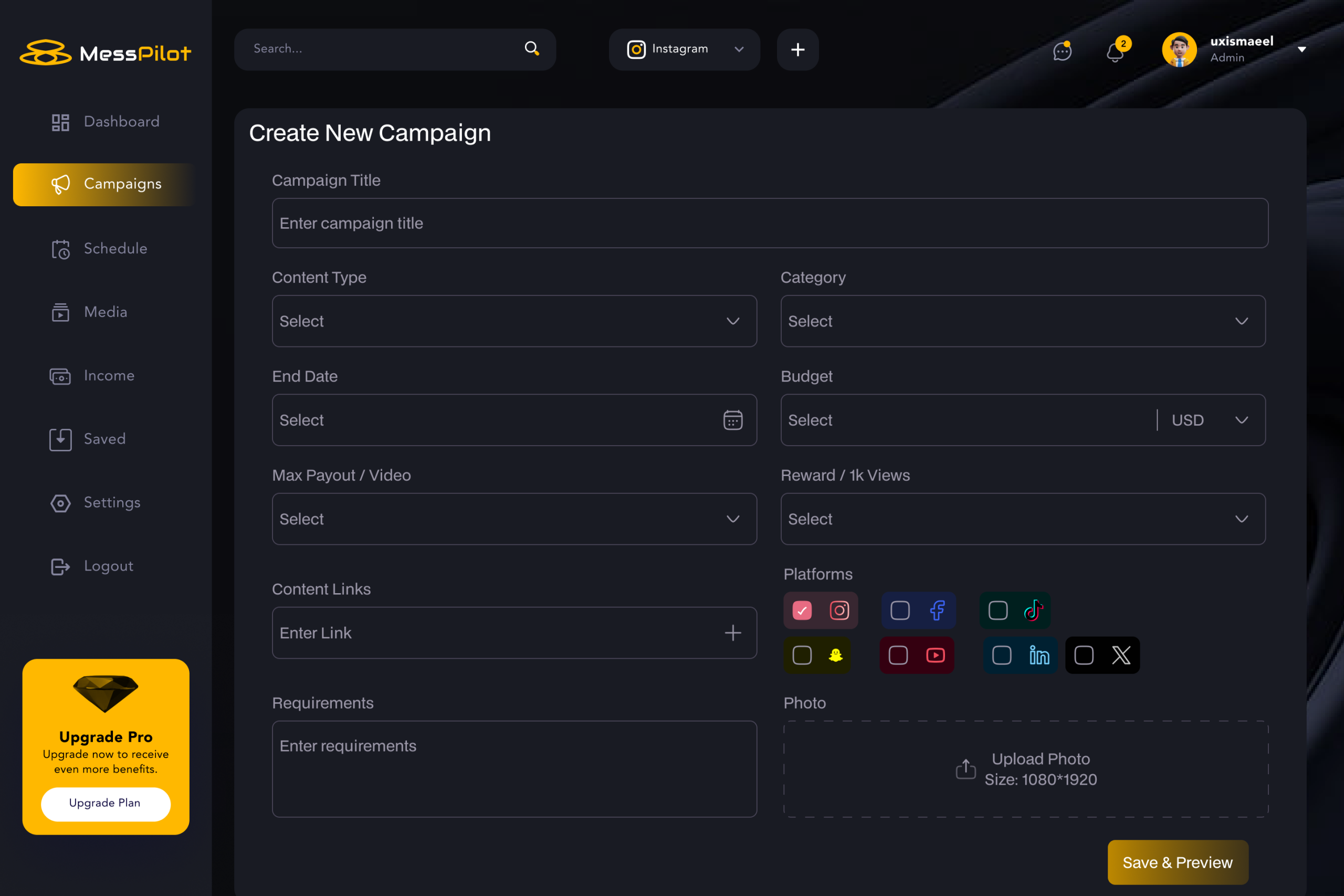 Image gallery marquee