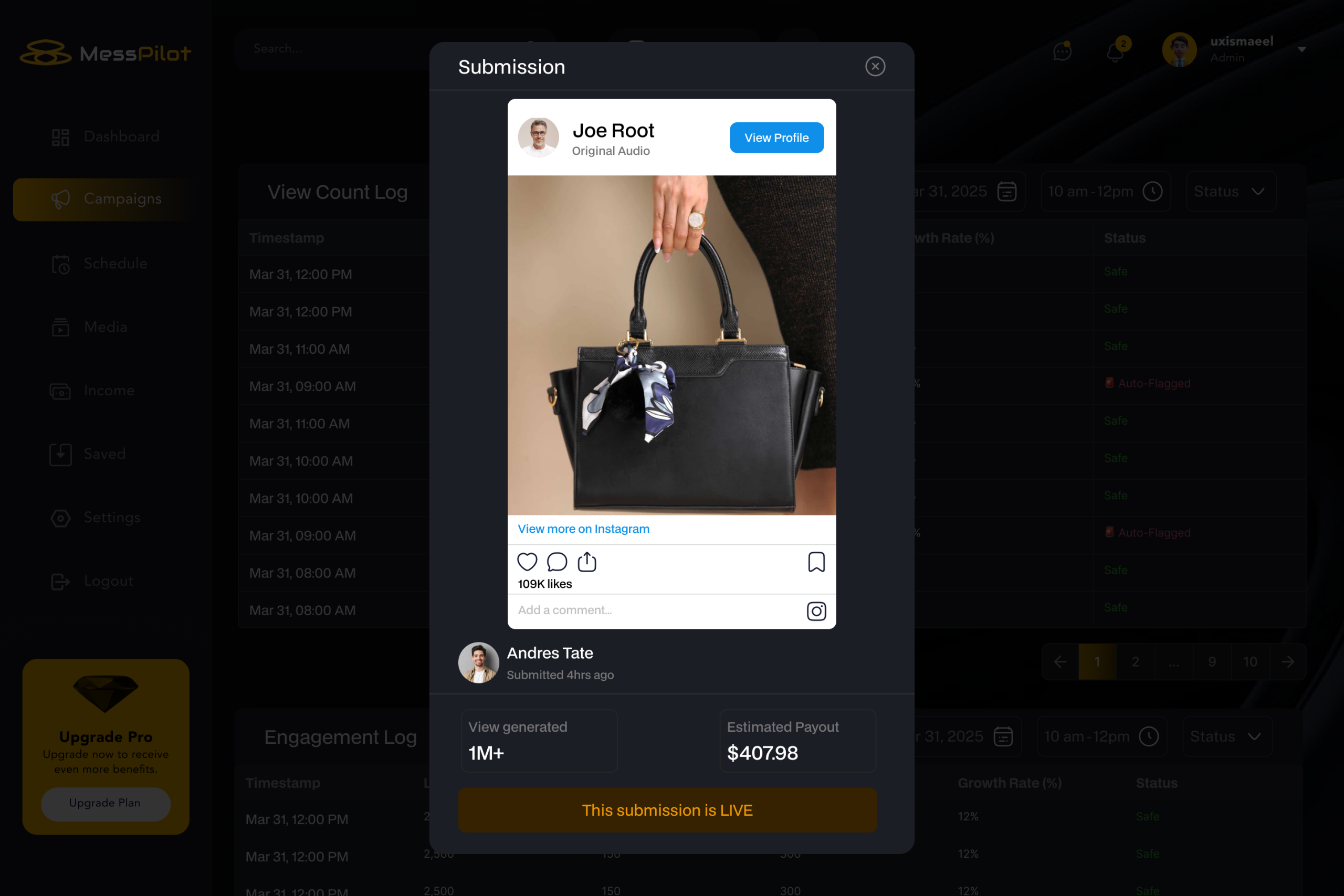 Image gallery marquee